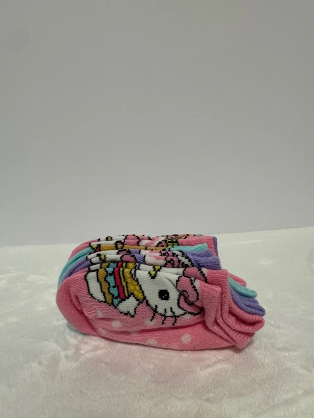 Sanrio Hello kitty no shows socks 5 pairs small show size 4-7 1/2 cute